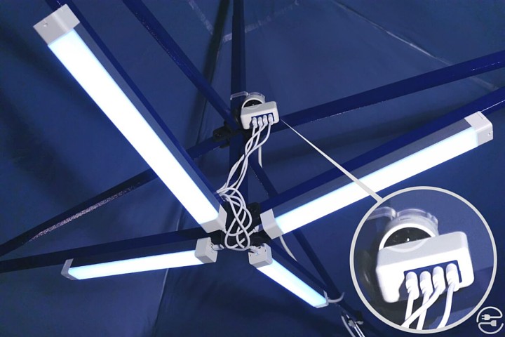 Svícení do párty stanu